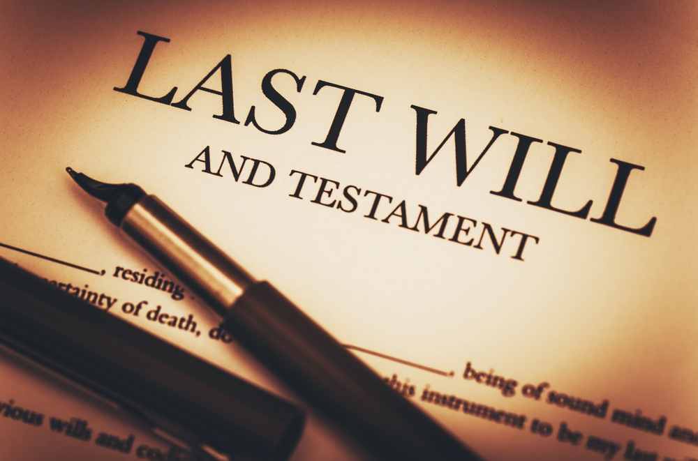 Image of Last Will and Testament ready to sign